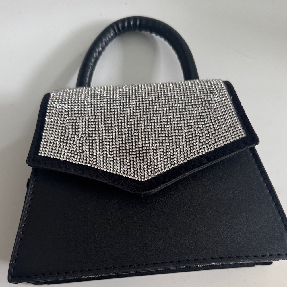 Elegant Black and Silver Handbag